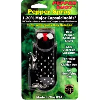 Pepper Shot 1.2% MC 1/2 oz Halo Rhinestone Holster Black