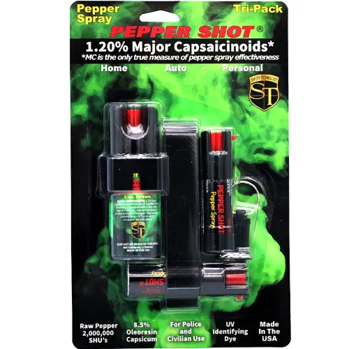 Pepper Shot 1.2% MC Tri-pack pepper spray 