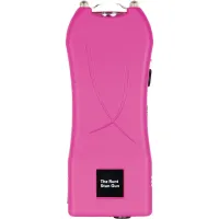 Rechargeable Runt 80,000,000 volt stun gun with flashlight and wrist strap disable pin Pink