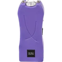 Rechargeable Runt 80,000,000 volt stun gun with flashlight and wrist strap disable pin Purple